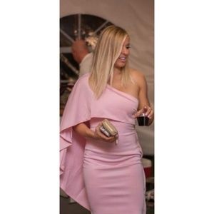 Baby Pink Cape Dress